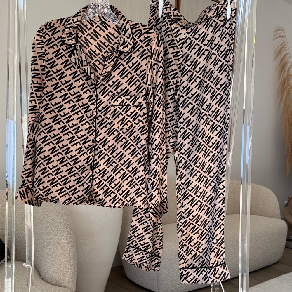 Fashion Nova Logo Lounge Set, PJ set